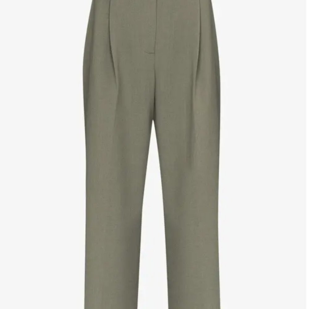 Frankie Shop Elvira Crepe Khaki Olive High Waist Trouser size S/ US size 2/4